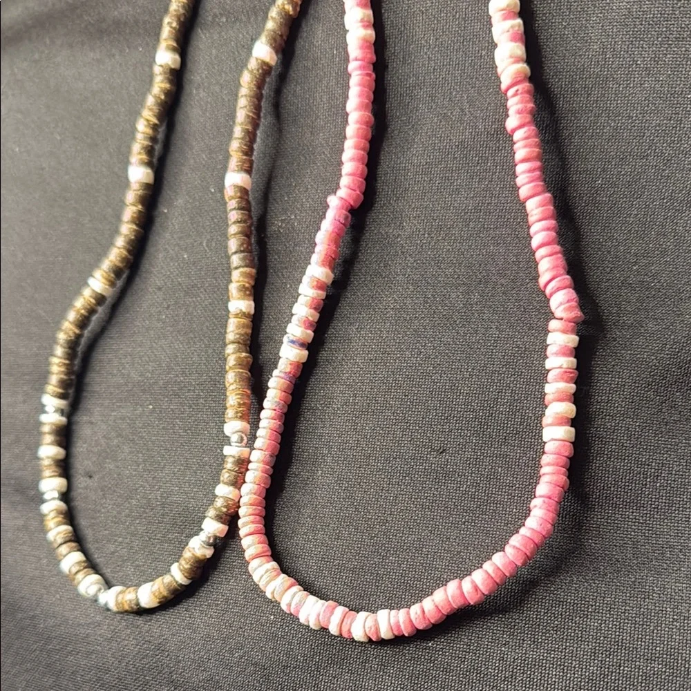 Hawaiian Coconut Necklace Pair